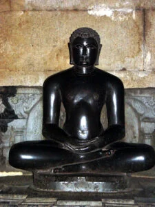 Tirthankar Neminath in meditation — emblem of inner discipline